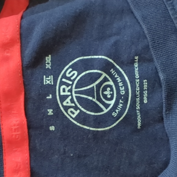 Paris Saint German Soccer T-Shirt Navy  Size XL - Picture 6 of 6